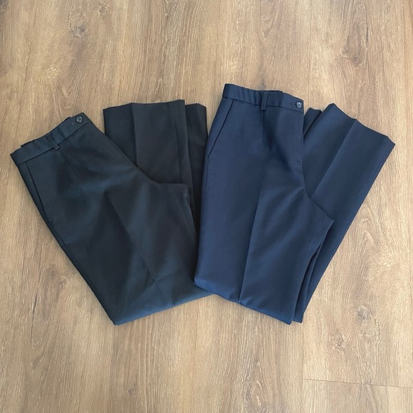 Pendleton 100% Wool Women's Pants Petite Career Dress Trousers Black Blue Size 6 - Picture 1 of 9